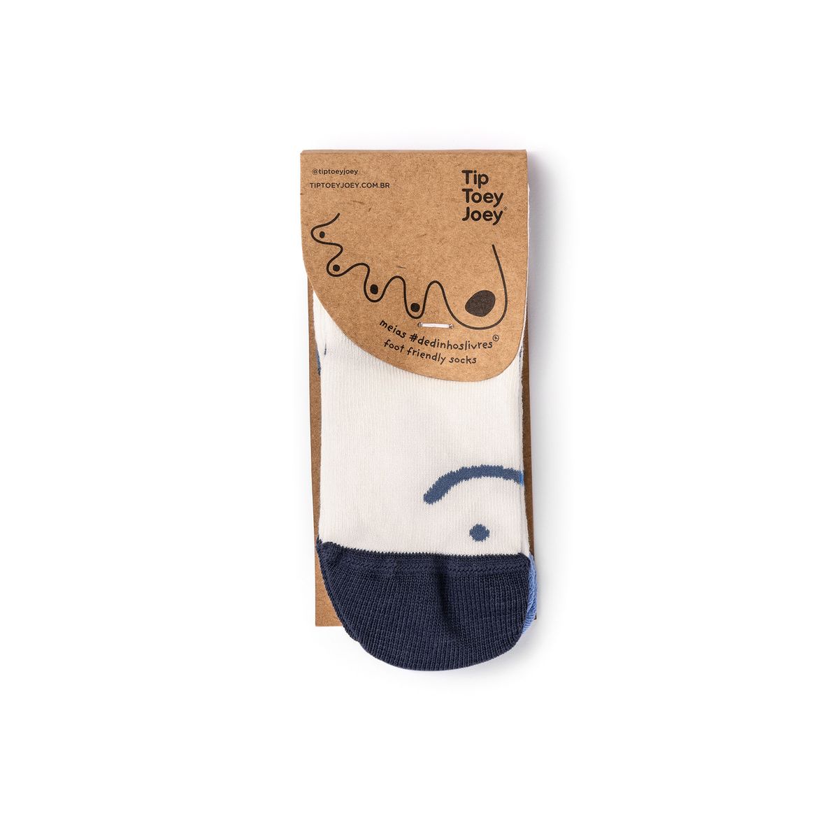 KIT MEIAS DEDINHOS LIVRES SMILE-Azul-Tip Toey Joey