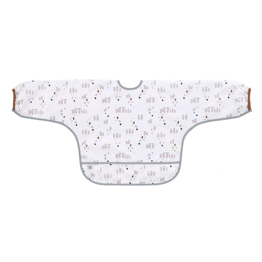 Babete manga comprida lassig Laranja/Azul-Animais- 2 unidades