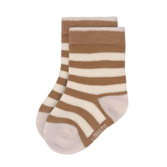 Meias Respeitadoras Lassig Bege e castanho- Conjunto de 3 Unidades