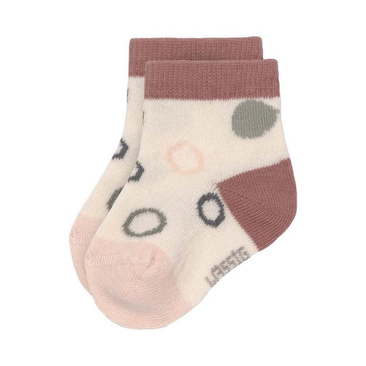 Meias Curtas Respeitadoras Lassig rosa e branco- Conjunto de 3 Unidades