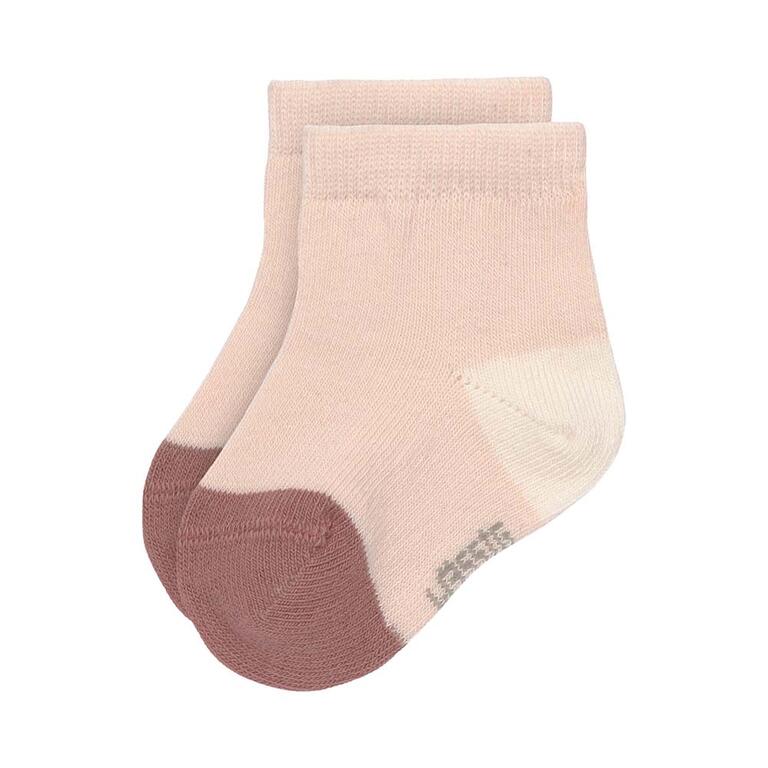 Meias Curtas Respeitadoras Lassig rosa e branco- Conjunto de 3 Unidades