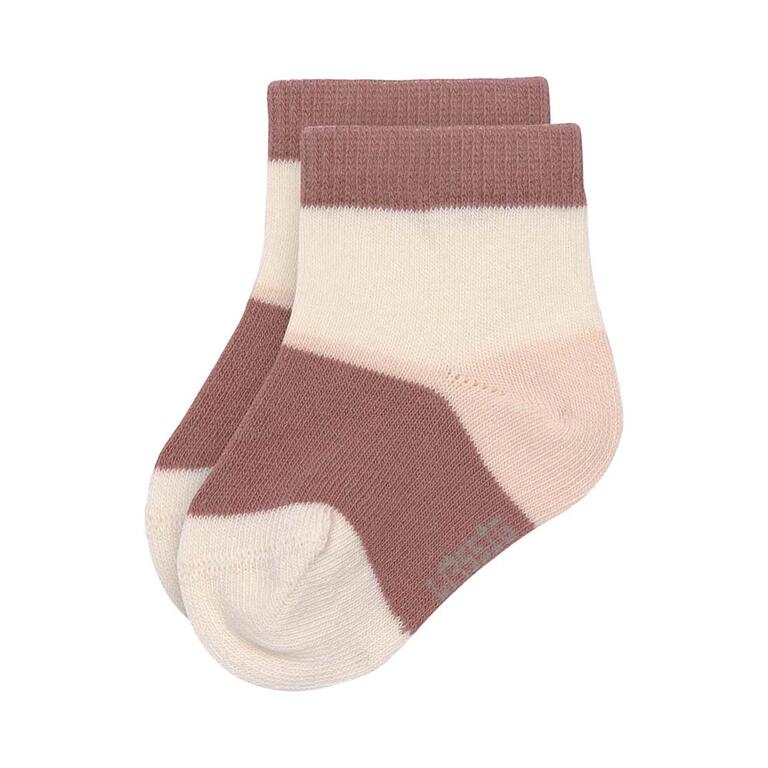 Meias Curtas Respeitadoras Lassig rosa e branco- Conjunto de 3 Unidades