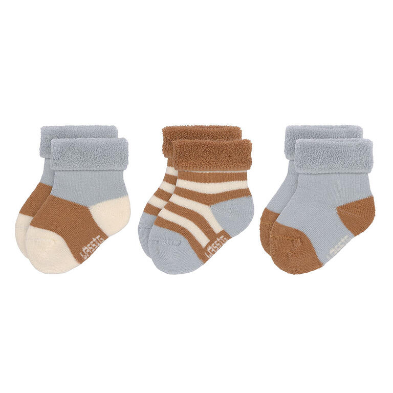 Meias Respeitadoras Lassig BLUE/ CARAMELO- Conjunto de 3 Unidades