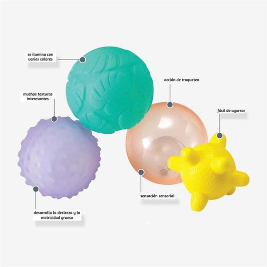 Conjunto de bolas sensoriais- Luzes e Sons- Infantino