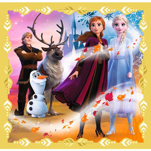 PUZZLE 3 EM 1 - O PODER DE ANNA E ELSA - FROZEN 2