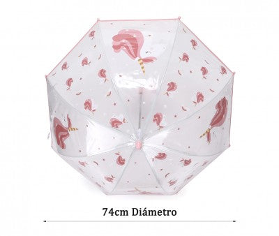 Guarda-chuva transparente Magical Unicorn