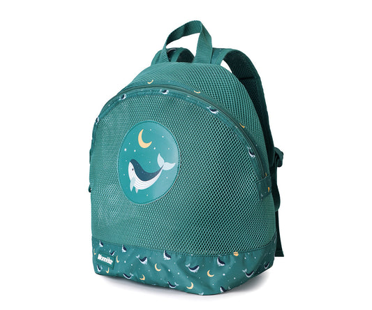Mochila infantil Anti-areia Whale Teal- Monneka