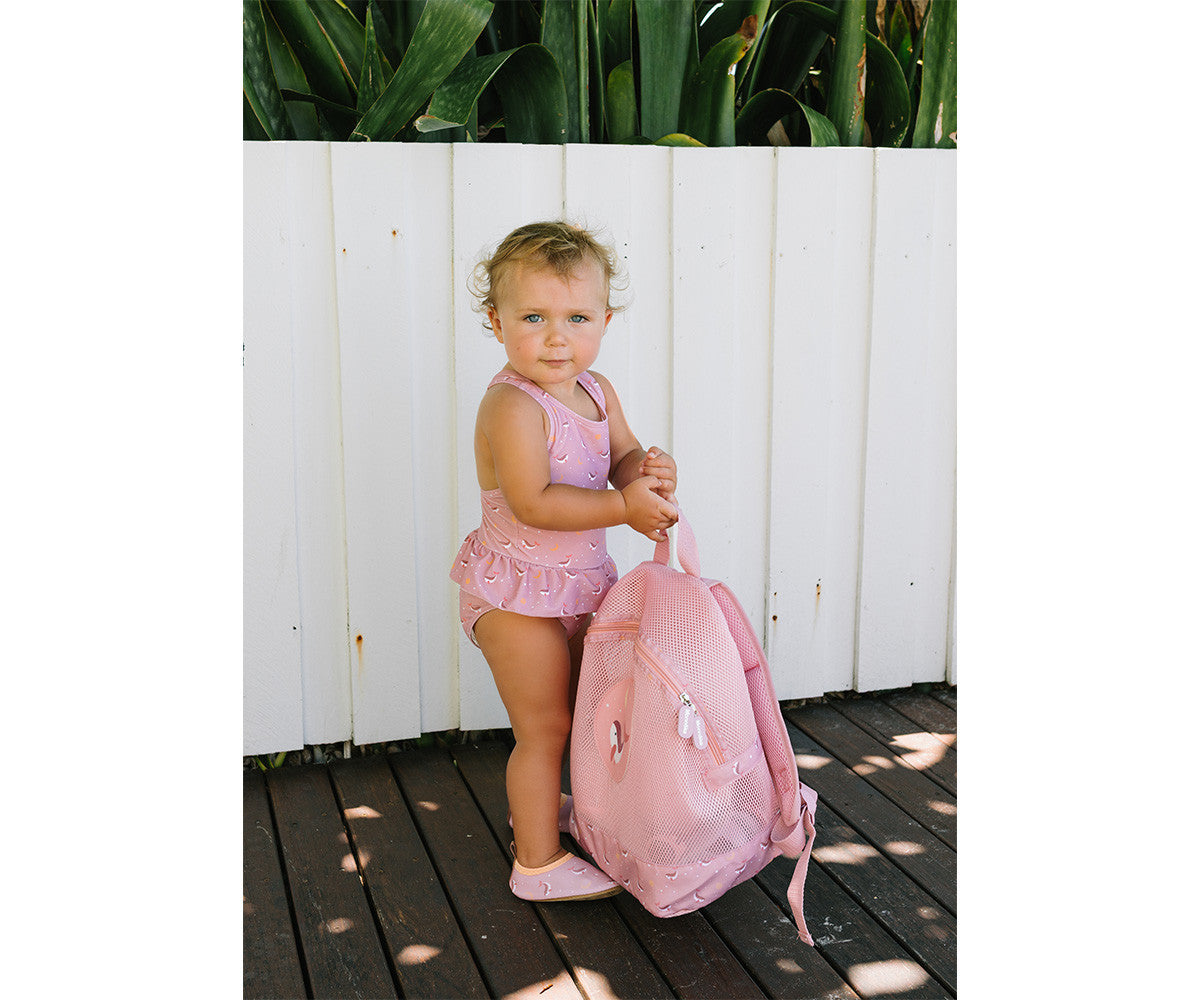 Mochila infantil Anti-areia Whale Pink- Monneka