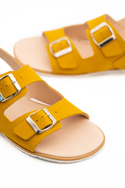 Sandálias Suede Mustard-Coqueflex