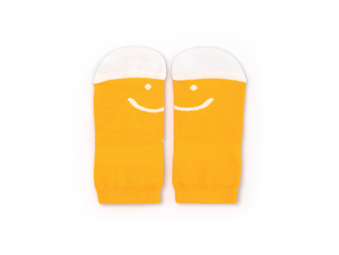 Meias Respeitadoras Sorriso Amarelo e Branco -Tip Toey Joey