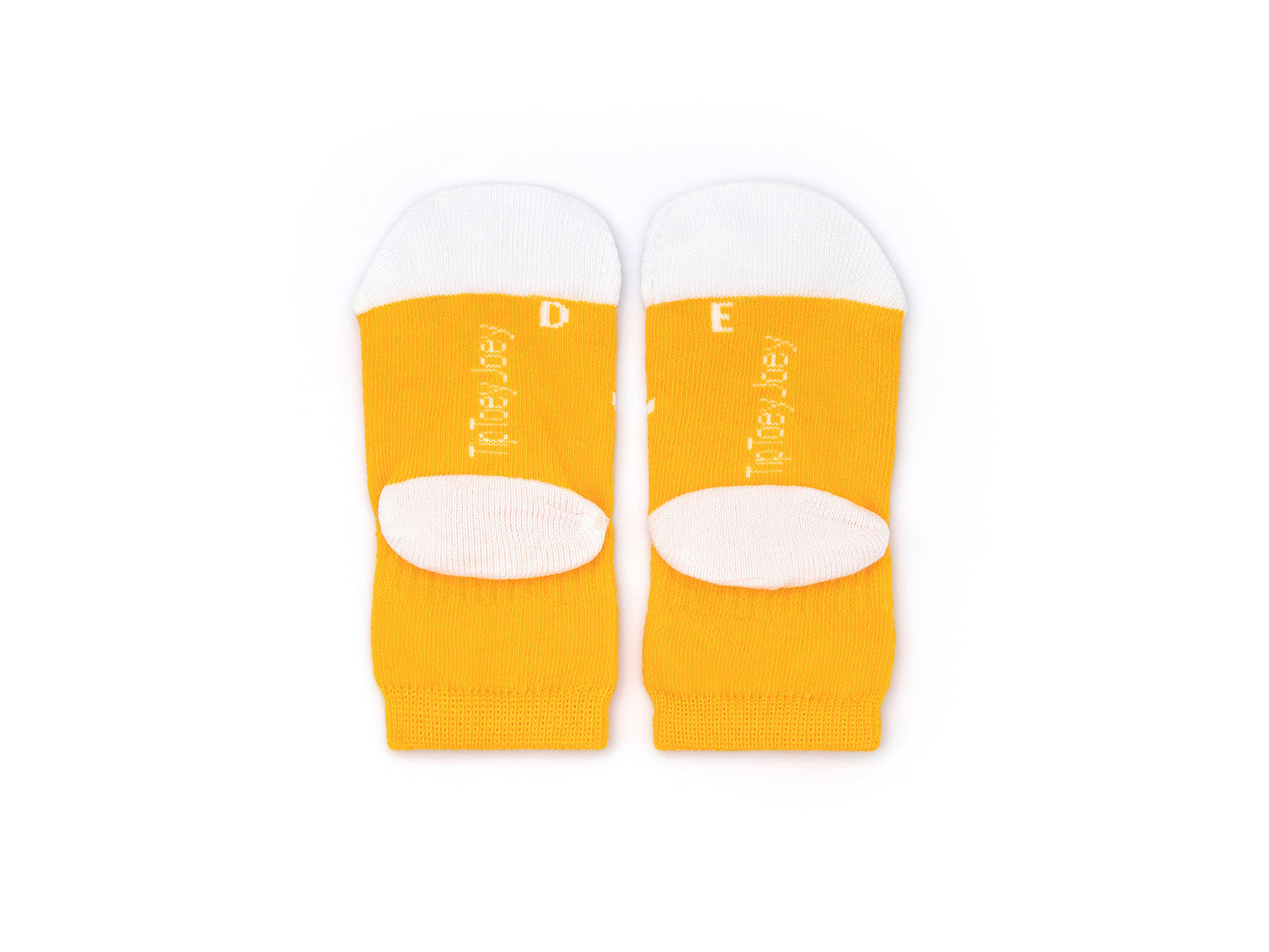 Meias Respeitadoras Sorriso Amarelo e Branco -Tip Toey Joey