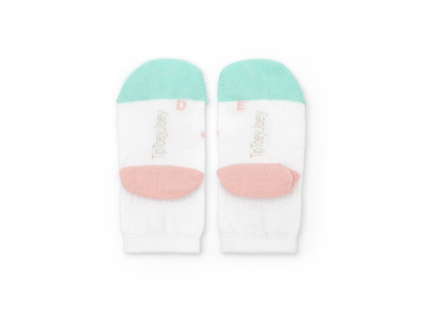 Meias Respeitadoras Sorriso Rosa e verde claro- Tip Toey Joey