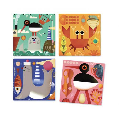 PUZZ-UP SEA - PUZZLE BLOCOS DE MADEIRA P/ ENCAIXAR