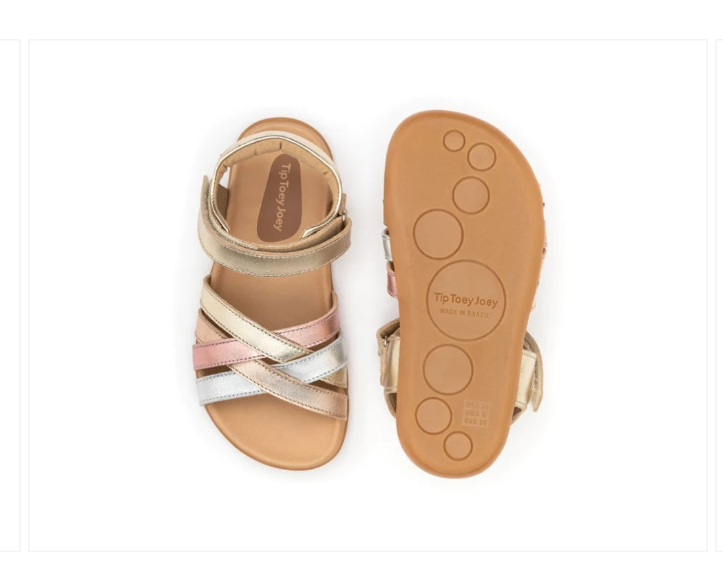 Sandálias Criss Cross Dourado - Tip Toey Joey