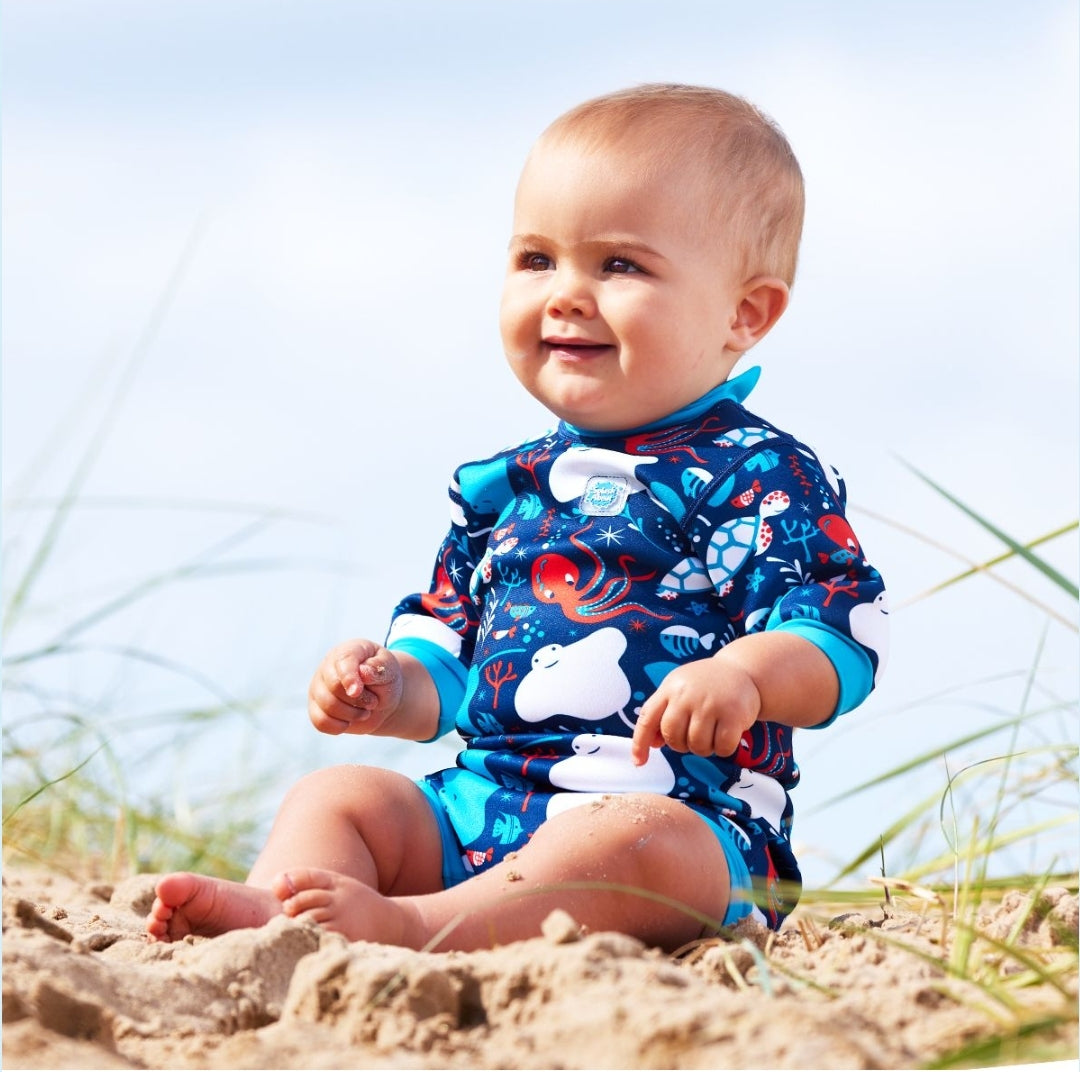 Splash About Happy Nappy Under The Sea - Fato Térmico com mangas