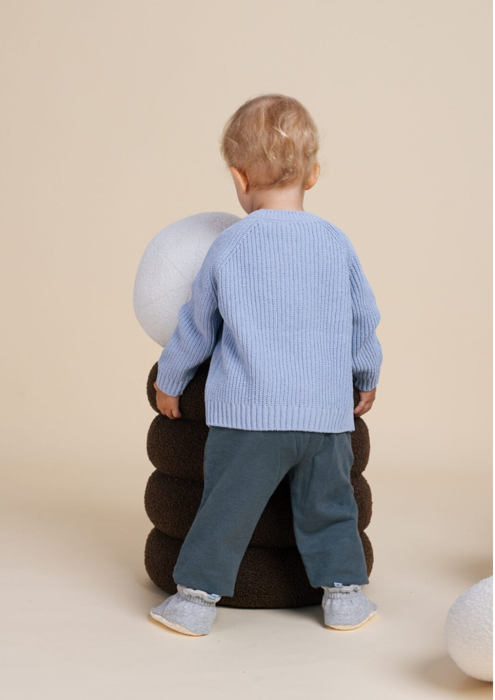 Baby Booties Fluffy Silver Pavlova - Zás Trás for Babies