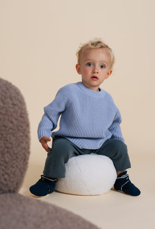 Baby Booties Fluffy Blue Cake pop - Zás Trás for Babies