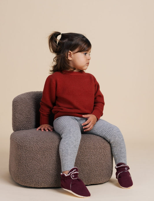 Baby Booties Fluffy Cherry Pie - Zás Trás for Babies