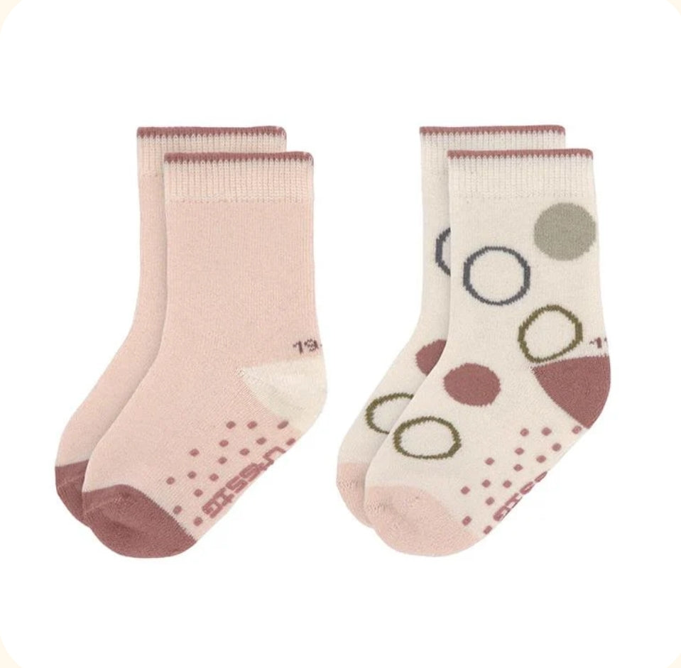 Pack 2 Meias Antiderrapantes Inverno Rosa - Lassig