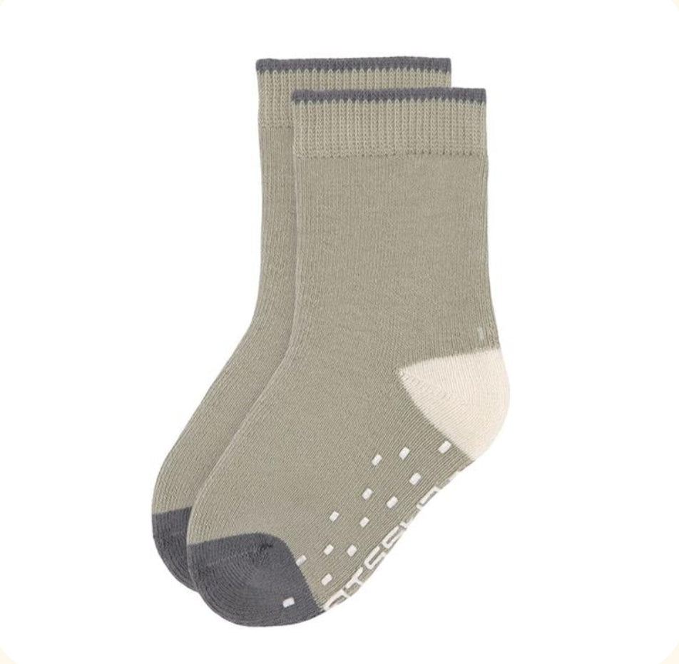 Pack 2 Meias Antiderrapantes Inverno verde e cinza - Lassig
