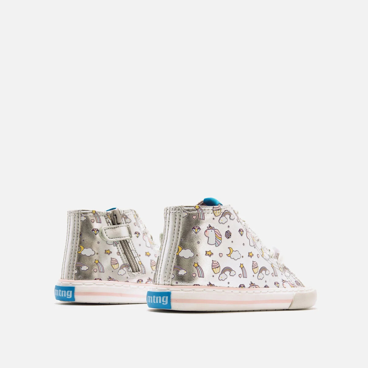 Sapatilhas Mustang Free Kids com Luzes -Unicornio Plata