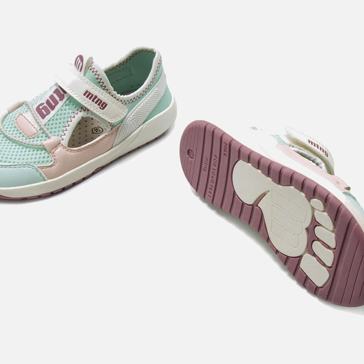Sandálias Sneakers Free Kids-Mesh Aguamarina
