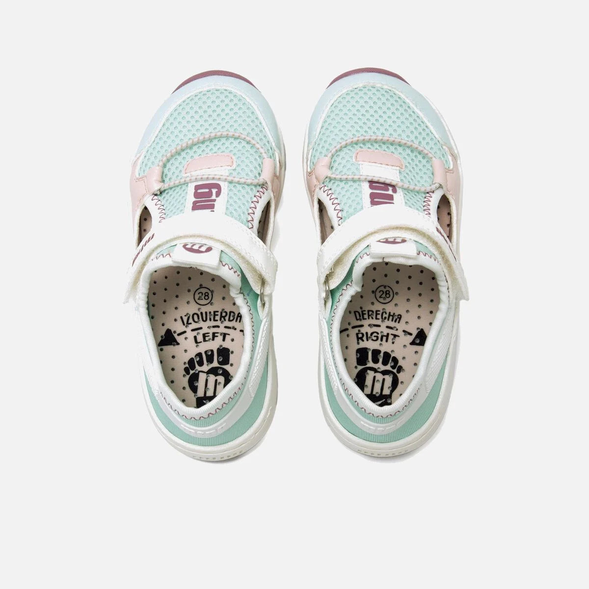 Sandálias Sneakers Free Kids-Mesh Aguamarina