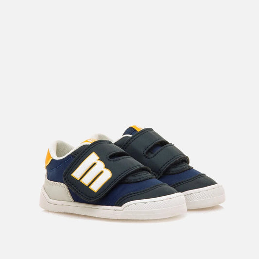 Sapatilhas Mustang Free baby- Azul e laranja