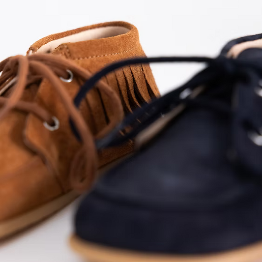 Botas Tontas Azul Camel- Rooties Barefoot