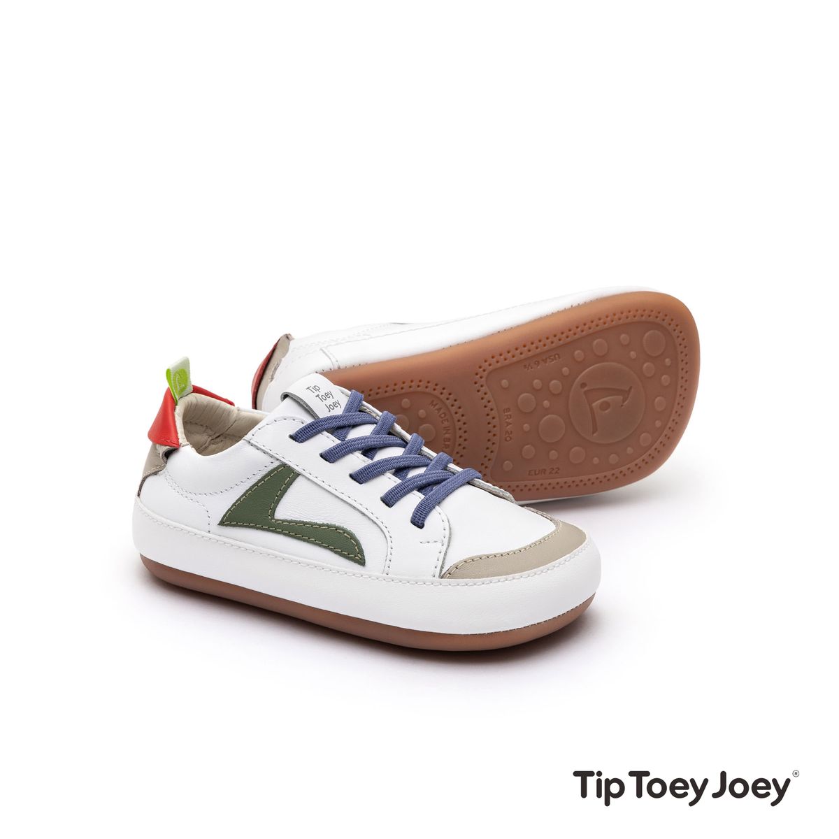 Sapatilhas Ground WHITE/ SALSA/ TOMATE-Tip Toey Joey