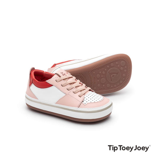 Sapatilhas Ollie WHITE/ BLOSSOM PINK/ TOMATE -Tip Toey Joey