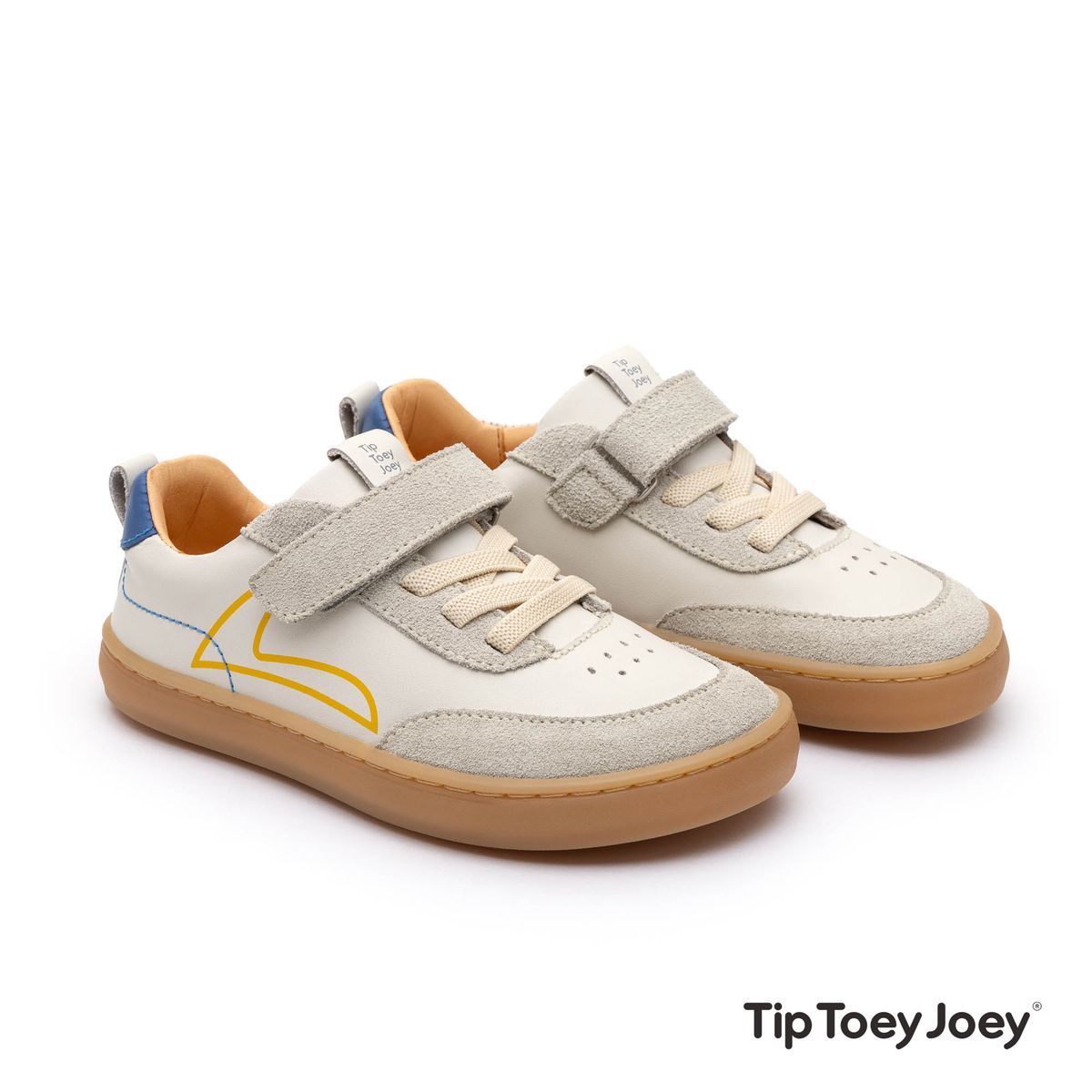 Sapatilhas Outline TAPIOCA/ IVORY SUEDE/ BLUE TANG - Tip Toey Joey