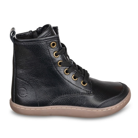 Botas de pele com cordoes Negro- Chetto