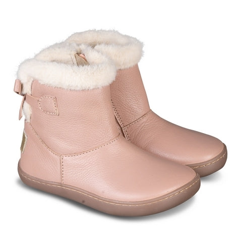 Botas de pele com laço Rosa- Chetto