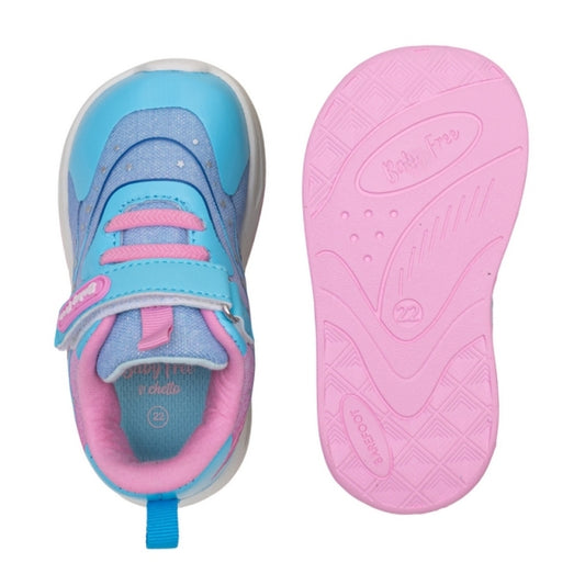 Sapatilhas Barefoot Luzes Fantasia Azul e Rosa - Chetto