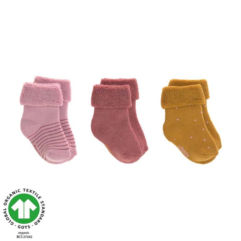 Meias Respeitadoras Lassig  Newborn Rosa- Conjunto de 3 Unidades