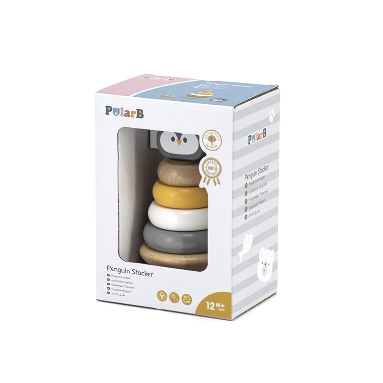 BRINQUEDO EMPILHÁVEL DE AROS DE PINGUIM-Polar B