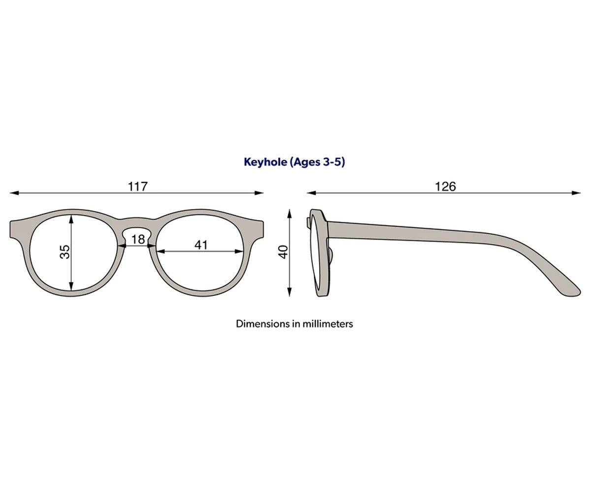 Óculos de sol flexíveis Keyhole Irresistible Iris (3-5 anos)
