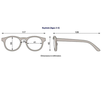 Óculos de sol flexíveis Keyhole (+6 anos) Sweet Cream
