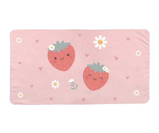 Toalha Praia Microfibra Strawberries-Monneka