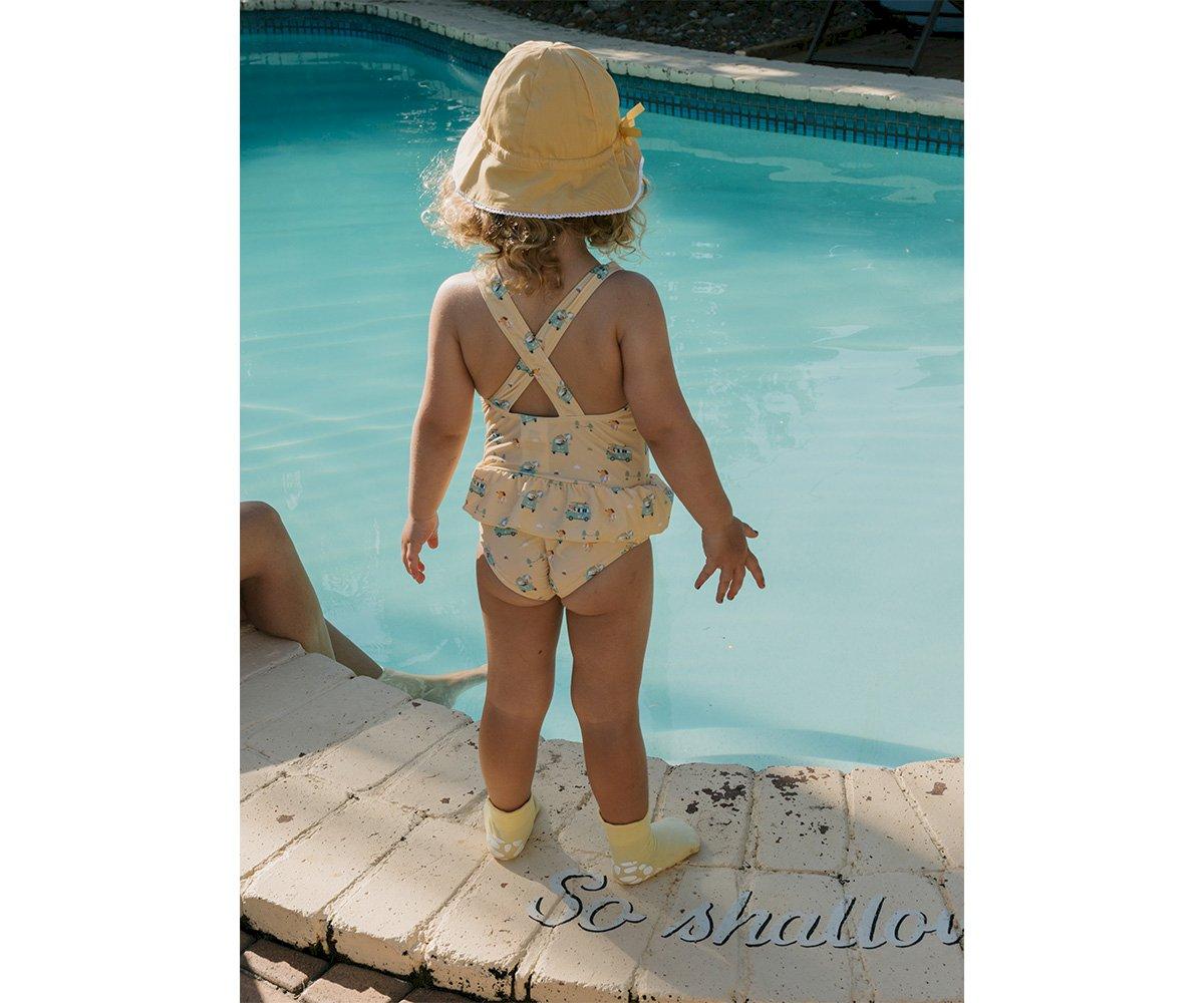 Meias Anti-derrapantes Piscina Amarela- Monneka