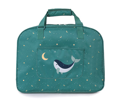 Bolsa de Praia com Rede Whale Teal  - Monneka