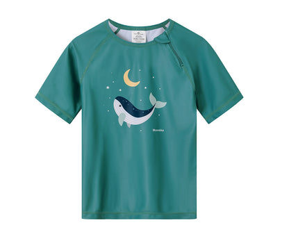 Camisola Proteção UV Whale Teal- Monneka