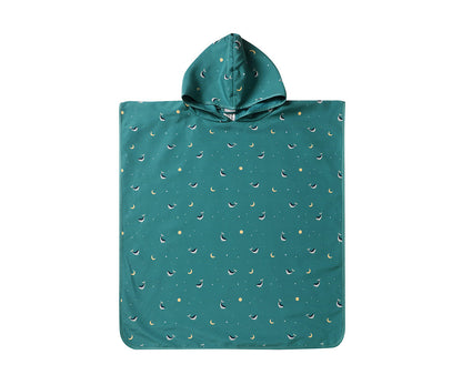 Poncho Praia Whale Teal- Monnëka