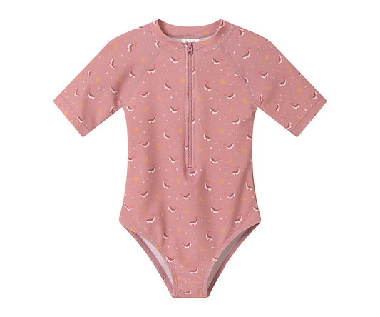 Fato de Banho com zíper Whale Pink-Monnëka