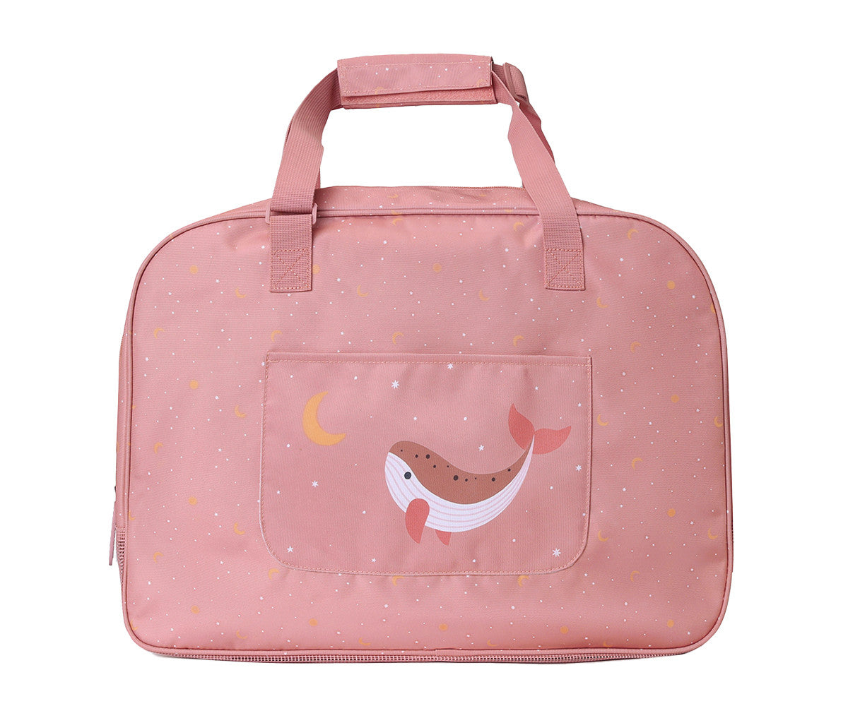 Bolsa de Praia com Rede Whale Pink  - Monneka