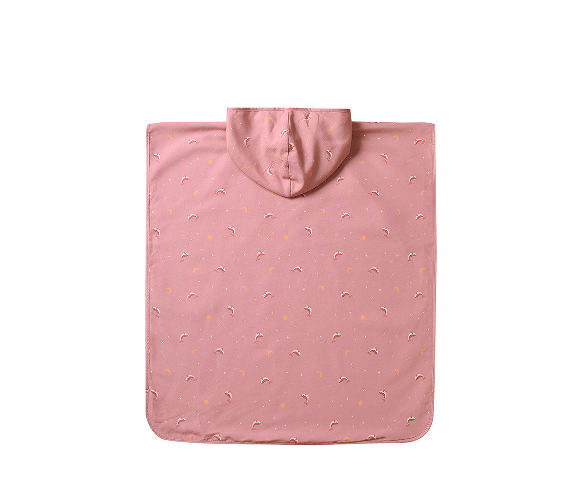 Poncho Praia Whale Pink- Monnëka