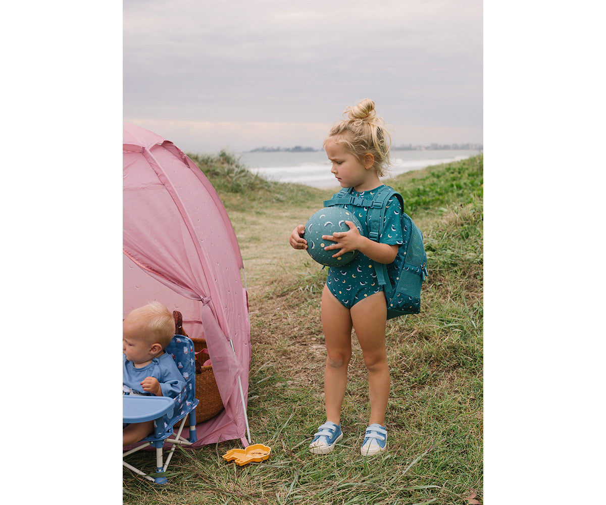 Mochila infantil Anti-areia Whale Teal- Monneka