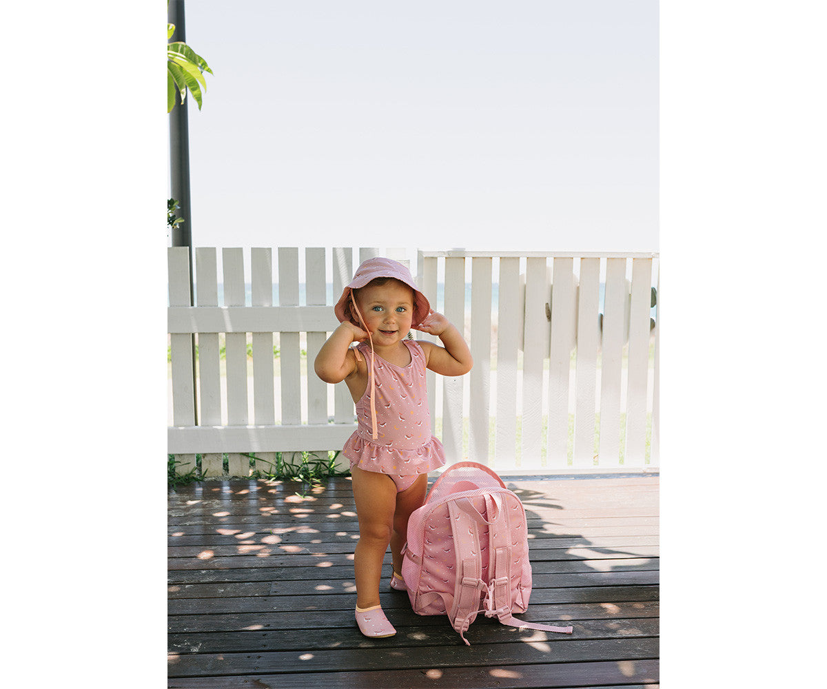 Mochila infantil Anti-areia Whale Pink- Monneka