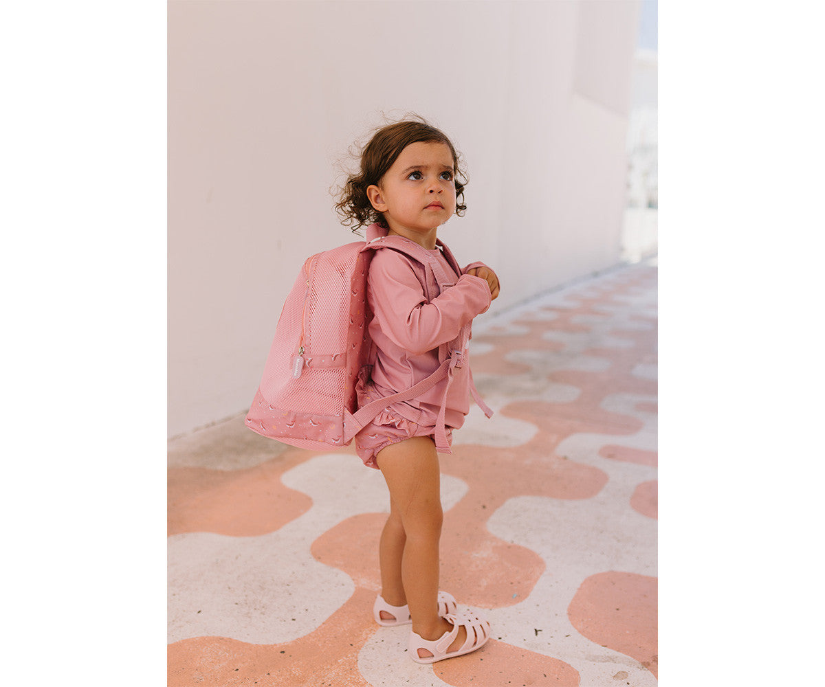 Mochila infantil Anti-areia Whale Pink- Monneka